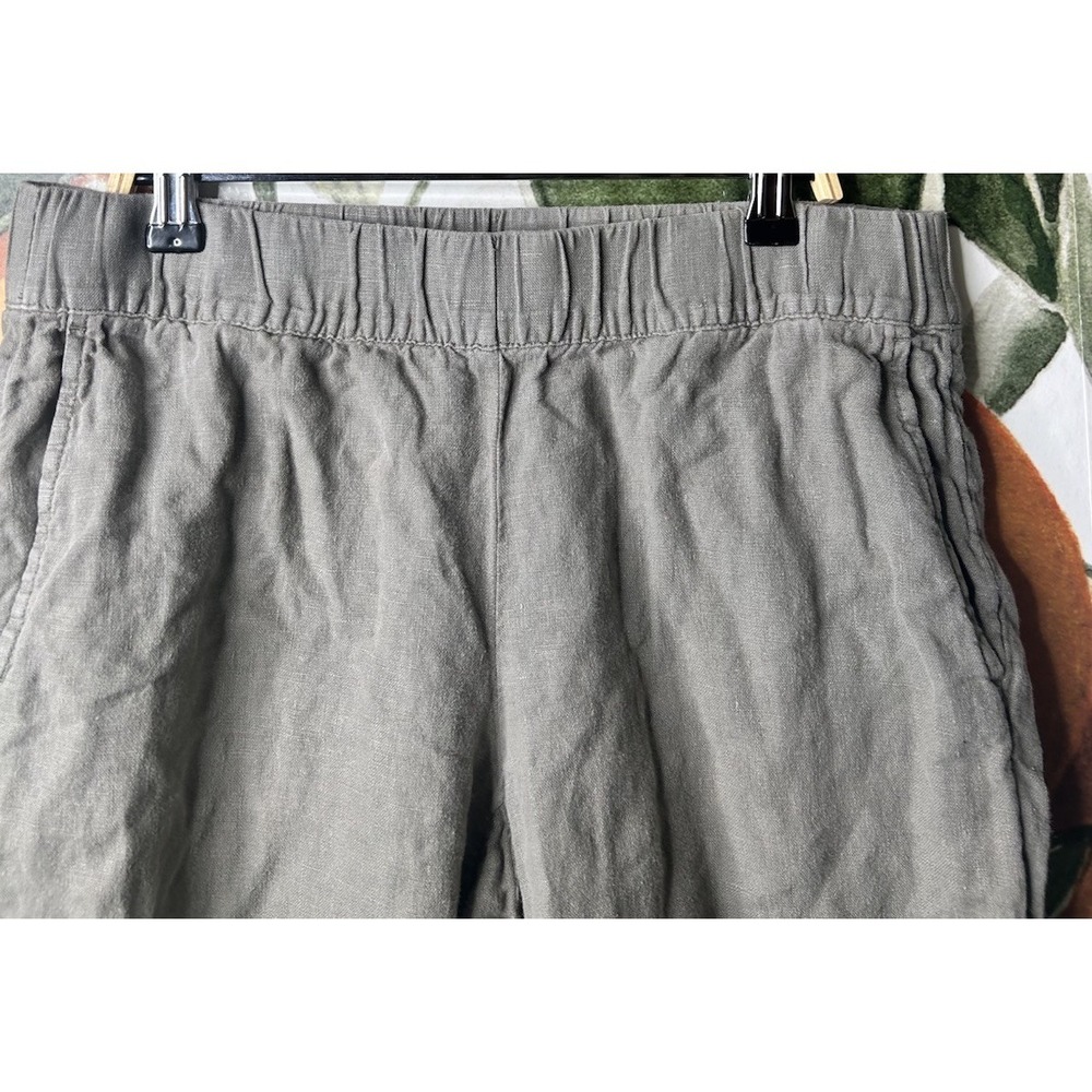 Pure Jill J Jill XS Garment Dyed Linen Pull on Straight Pants Gray Casual Career - Picture 4 of 6